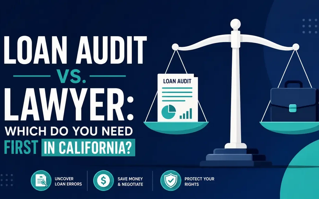 Loan Audit vs. Lawyer: Which Do You Need First in California?